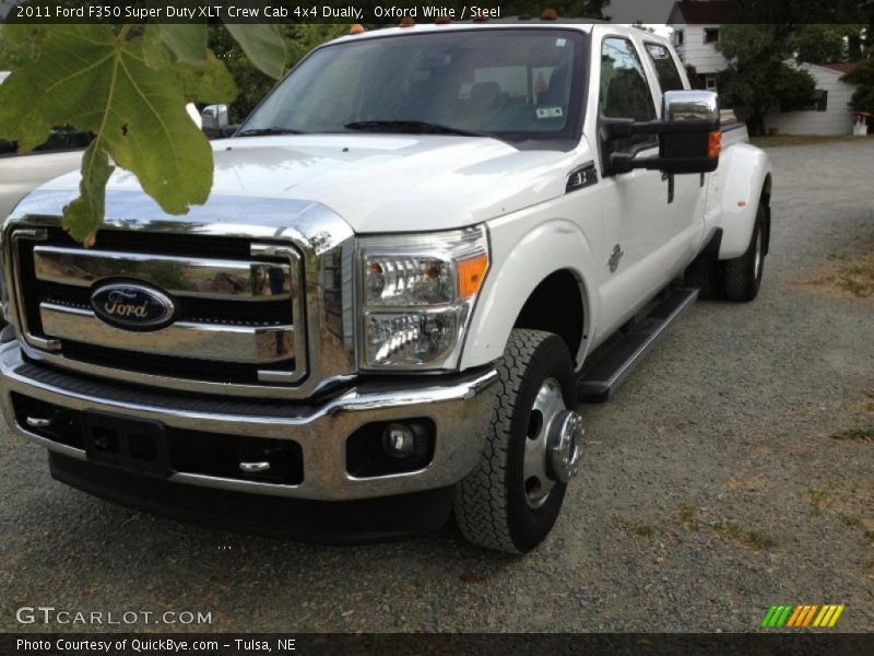 Oxford White / Steel 2011 Ford F350 Super Duty XLT Crew Cab 4x4 Dually