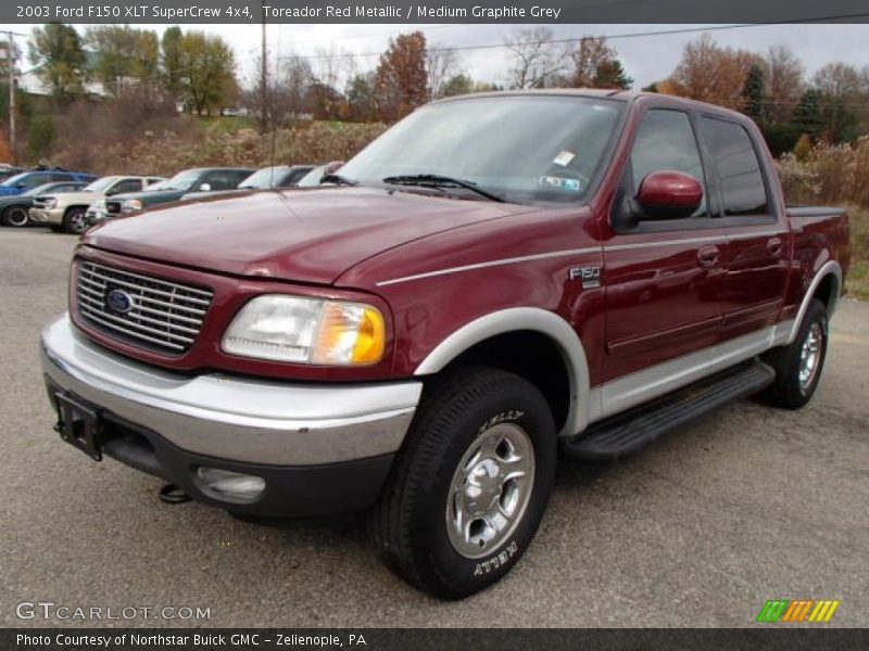 Toreador Red Metallic / Medium Graphite Grey 2003 Ford F150 XLT SuperCrew 4x4