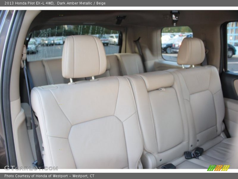 Dark Amber Metallic / Beige 2013 Honda Pilot EX-L 4WD