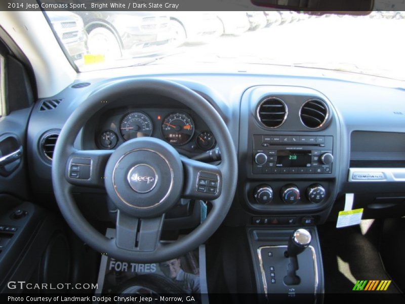 Bright White / Dark Slate Gray 2014 Jeep Compass Sport