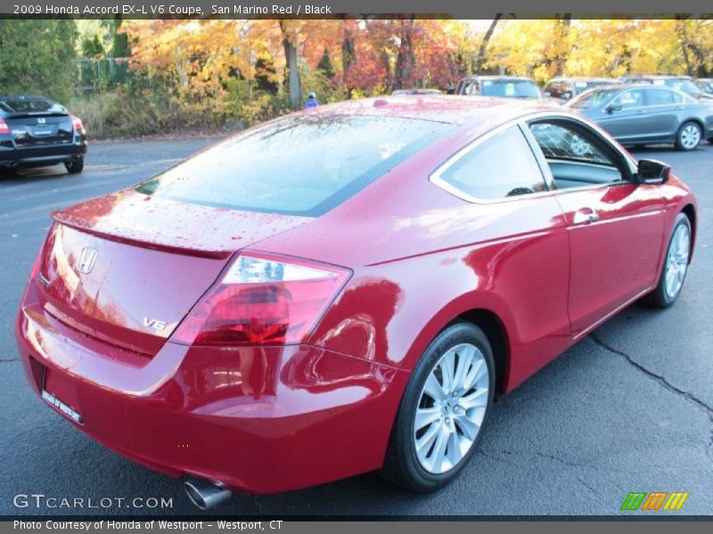 San Marino Red / Black 2009 Honda Accord EX-L V6 Coupe