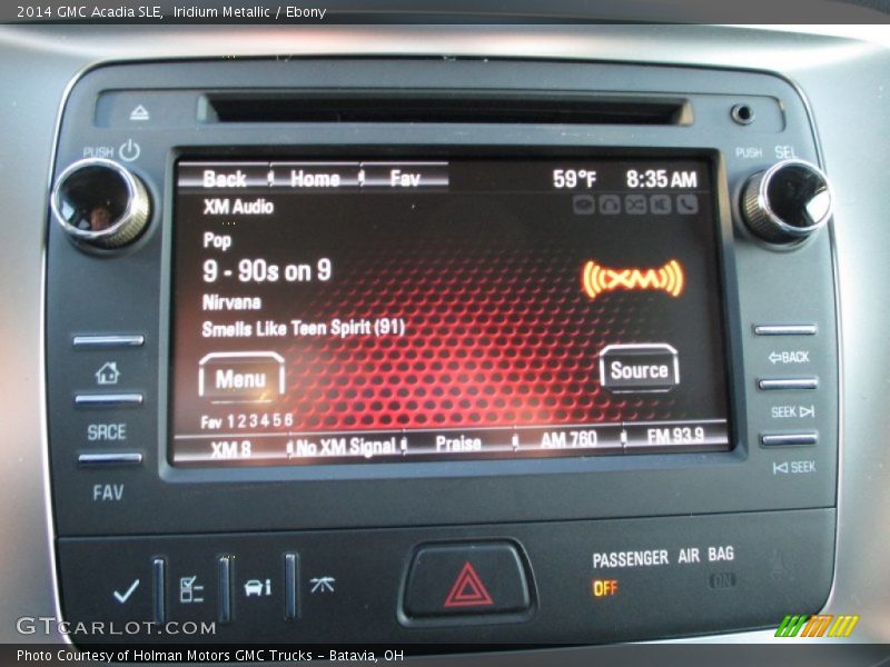 Iridium Metallic / Ebony 2014 GMC Acadia SLE