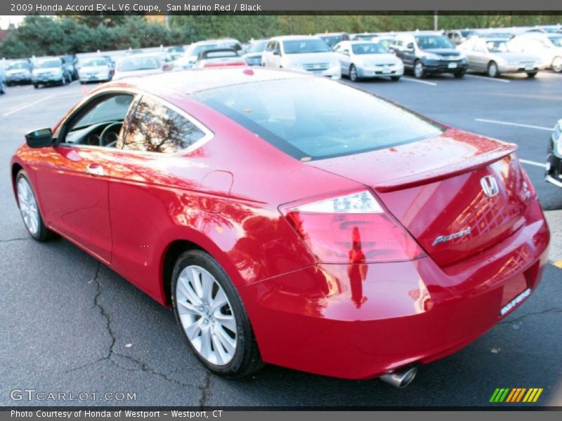 San Marino Red / Black 2009 Honda Accord EX-L V6 Coupe