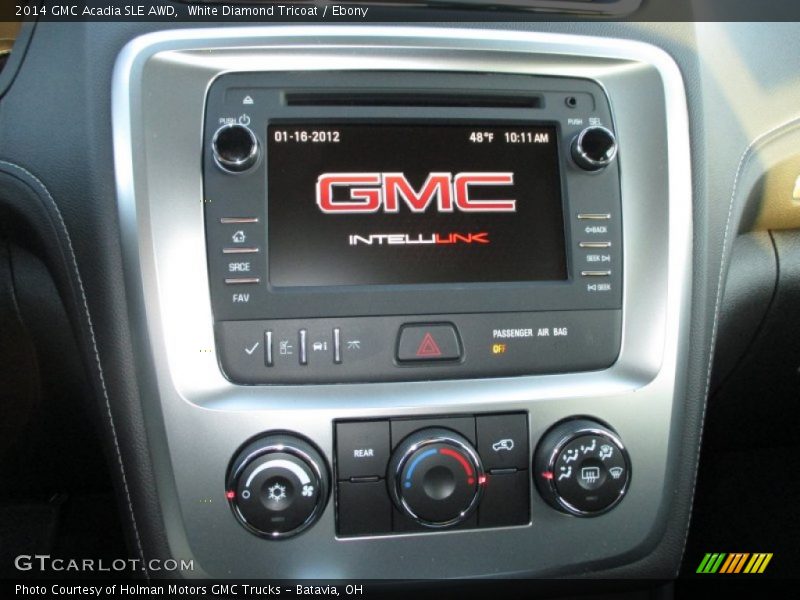 White Diamond Tricoat / Ebony 2014 GMC Acadia SLE AWD