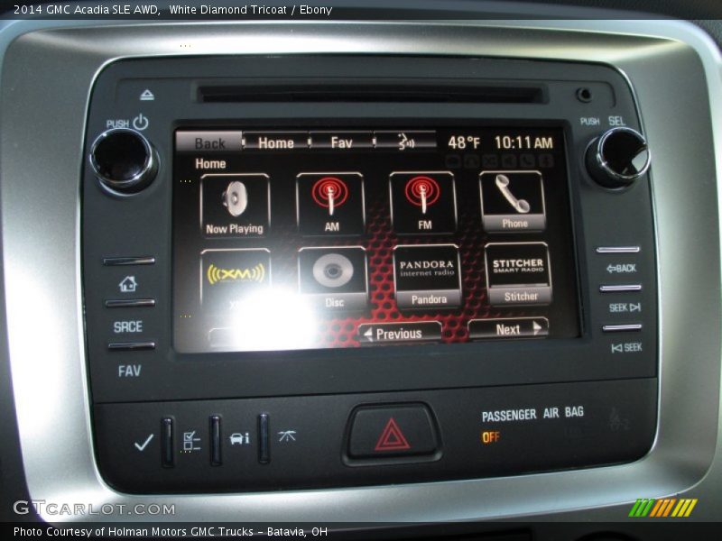 White Diamond Tricoat / Ebony 2014 GMC Acadia SLE AWD