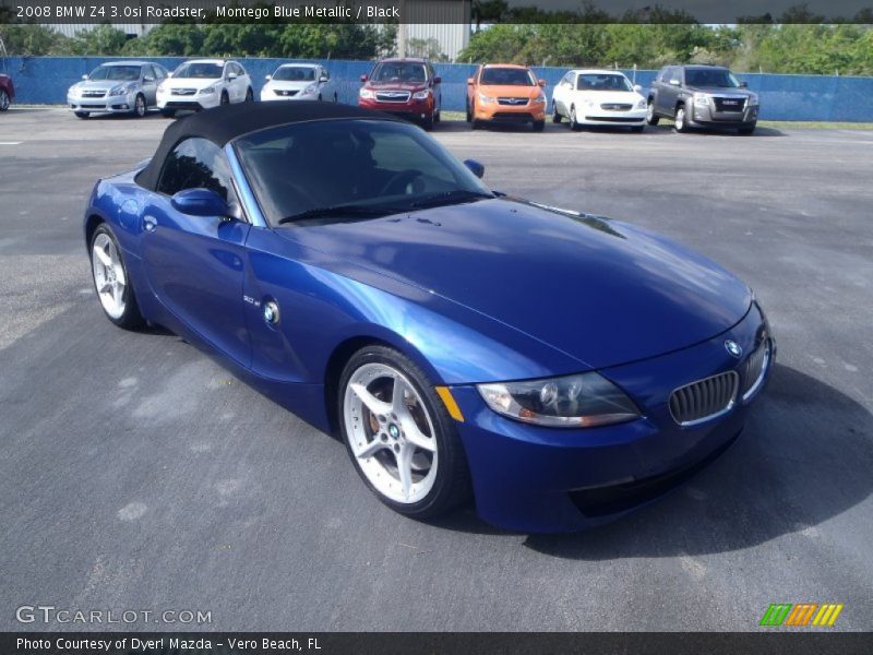 Montego Blue Metallic / Black 2008 BMW Z4 3.0si Roadster