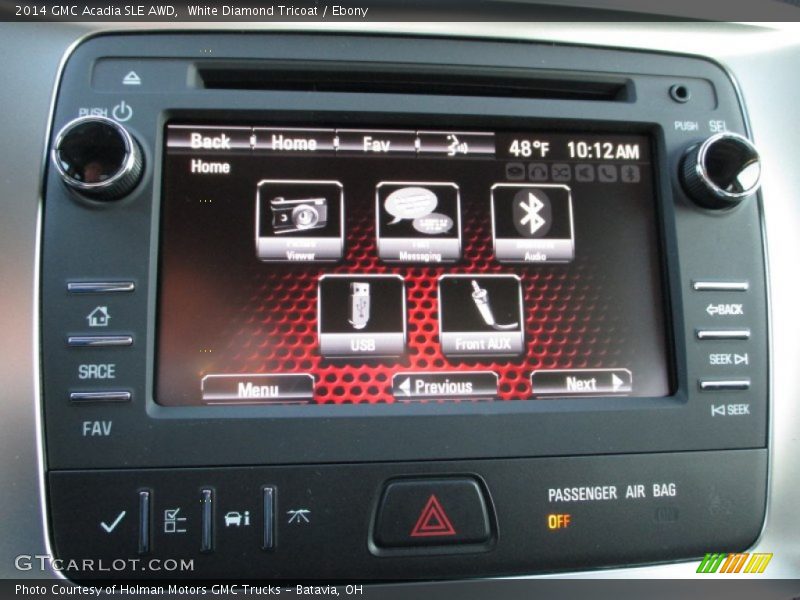 White Diamond Tricoat / Ebony 2014 GMC Acadia SLE AWD