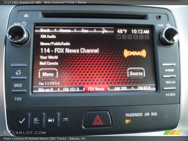 White Diamond Tricoat / Ebony 2014 GMC Acadia SLE AWD