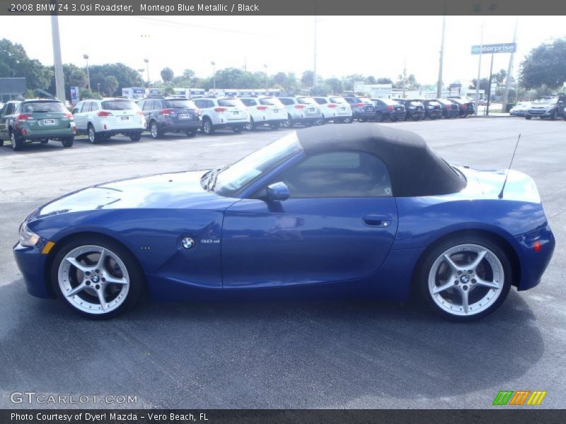 Montego Blue Metallic / Black 2008 BMW Z4 3.0si Roadster