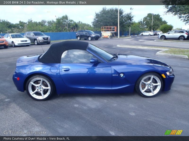 Montego Blue Metallic / Black 2008 BMW Z4 3.0si Roadster