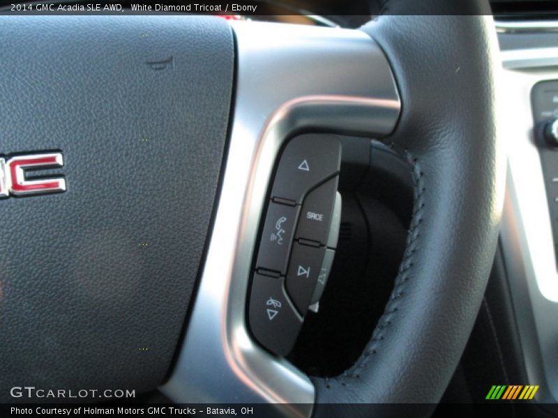 White Diamond Tricoat / Ebony 2014 GMC Acadia SLE AWD