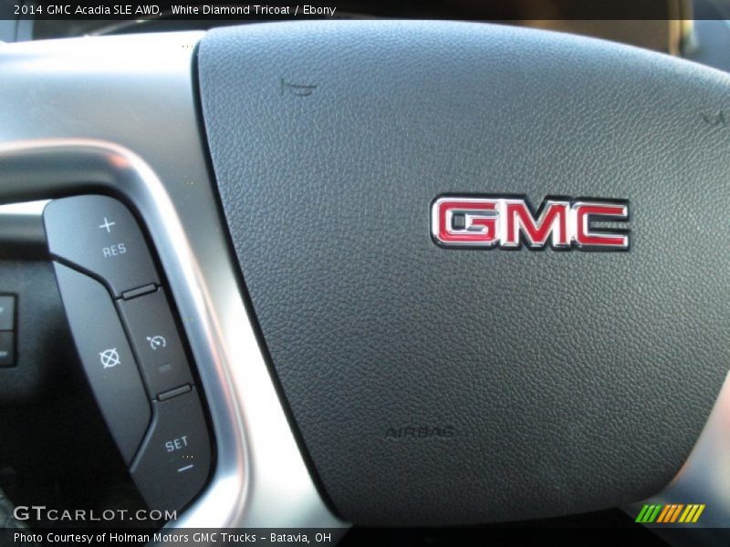 White Diamond Tricoat / Ebony 2014 GMC Acadia SLE AWD