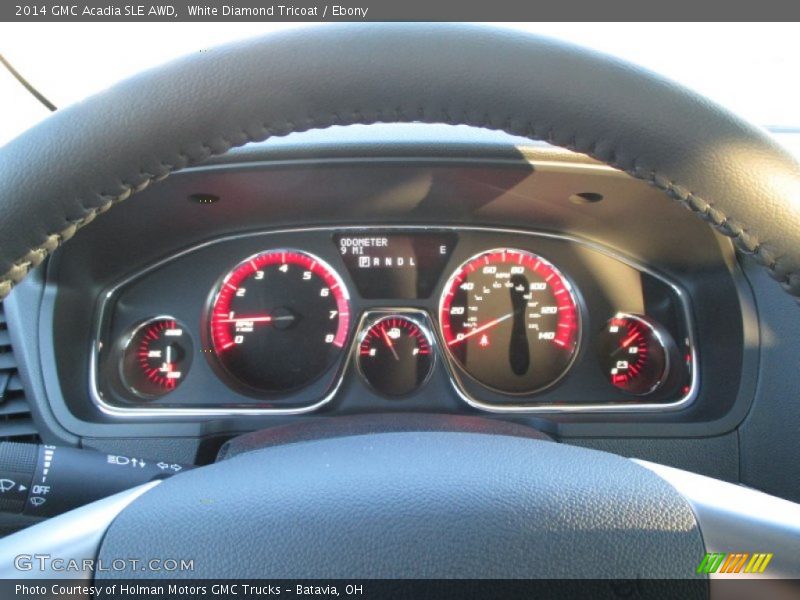 White Diamond Tricoat / Ebony 2014 GMC Acadia SLE AWD