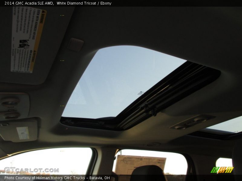 White Diamond Tricoat / Ebony 2014 GMC Acadia SLE AWD