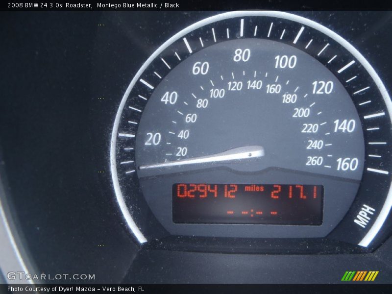 Montego Blue Metallic / Black 2008 BMW Z4 3.0si Roadster