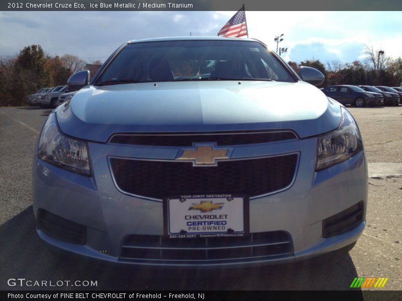 Ice Blue Metallic / Medium Titanium 2012 Chevrolet Cruze Eco