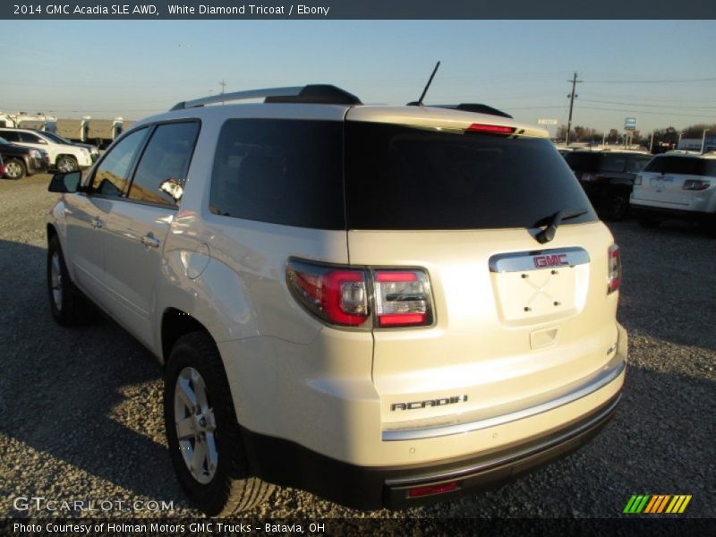 White Diamond Tricoat / Ebony 2014 GMC Acadia SLE AWD