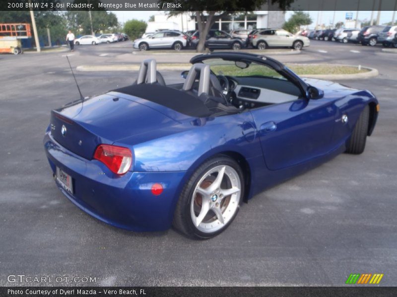 Montego Blue Metallic / Black 2008 BMW Z4 3.0si Roadster