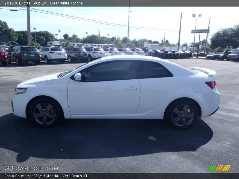 Clear White / Stone 2012 Kia Forte Koup EX