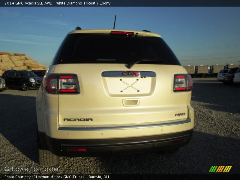White Diamond Tricoat / Ebony 2014 GMC Acadia SLE AWD