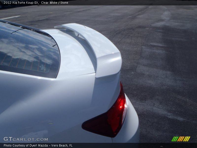 Clear White / Stone 2012 Kia Forte Koup EX