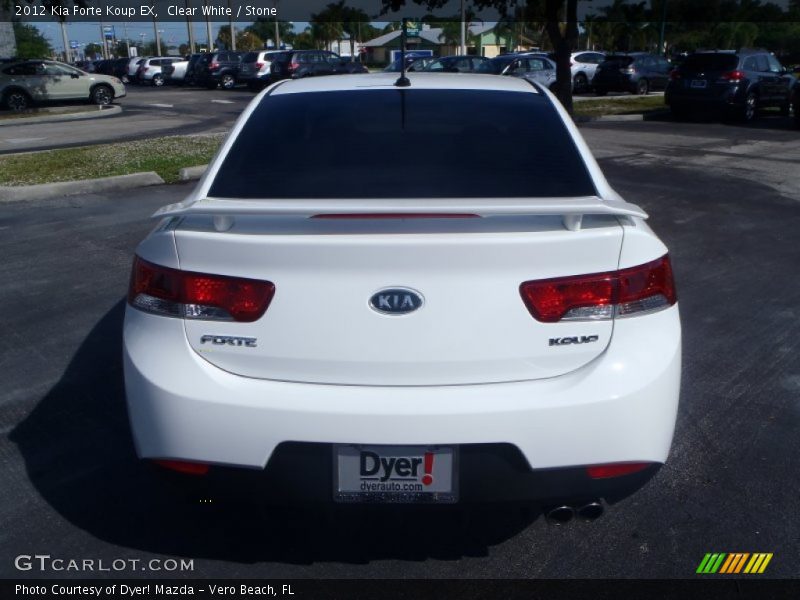 Clear White / Stone 2012 Kia Forte Koup EX