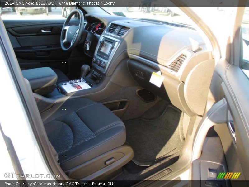 White Diamond Tricoat / Ebony 2014 GMC Acadia SLE AWD