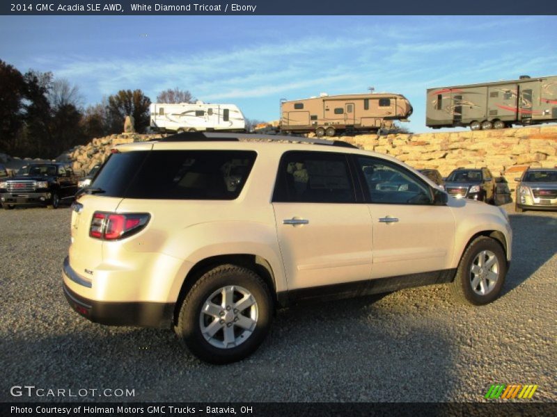 White Diamond Tricoat / Ebony 2014 GMC Acadia SLE AWD