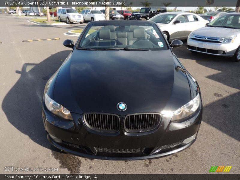 Black Sapphire Metallic / Black 2007 BMW 3 Series 328i Convertible