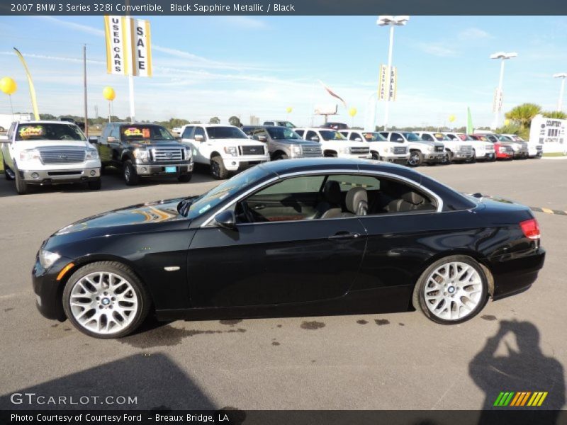 Black Sapphire Metallic / Black 2007 BMW 3 Series 328i Convertible