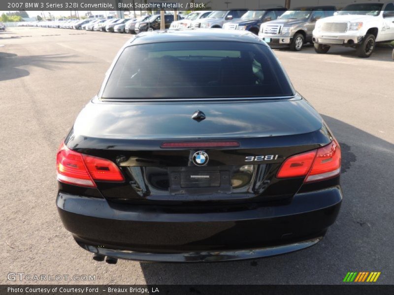 Black Sapphire Metallic / Black 2007 BMW 3 Series 328i Convertible
