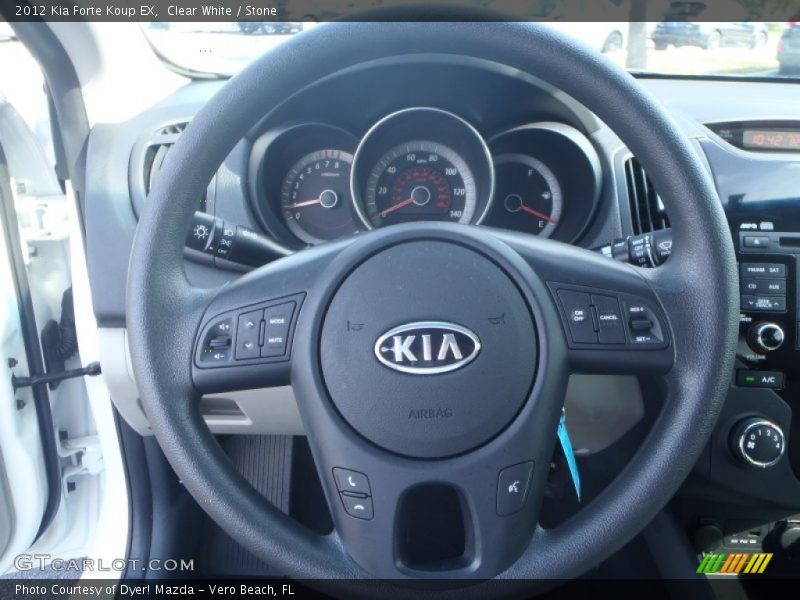 Clear White / Stone 2012 Kia Forte Koup EX