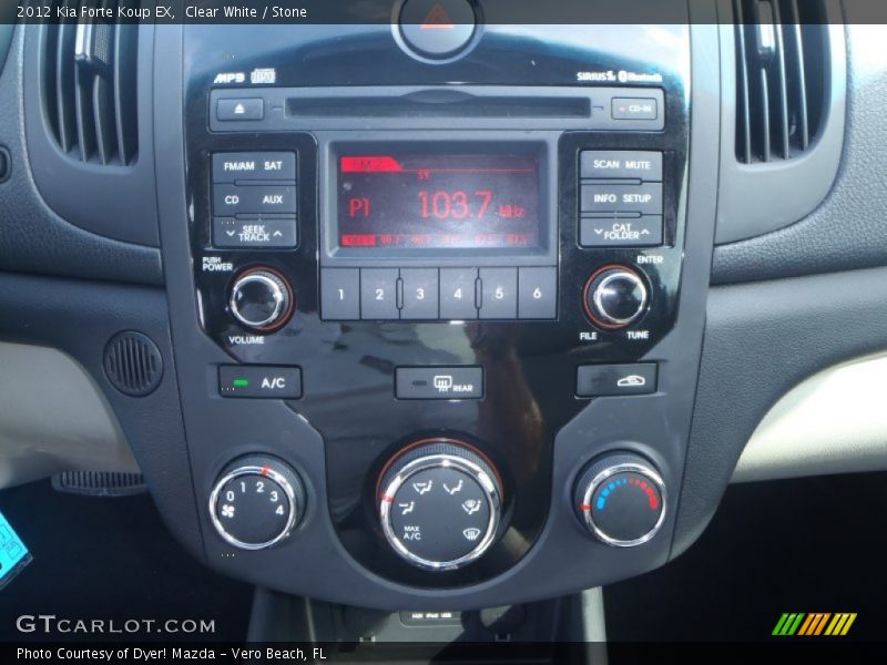 Clear White / Stone 2012 Kia Forte Koup EX