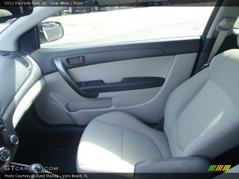 Clear White / Stone 2012 Kia Forte Koup EX