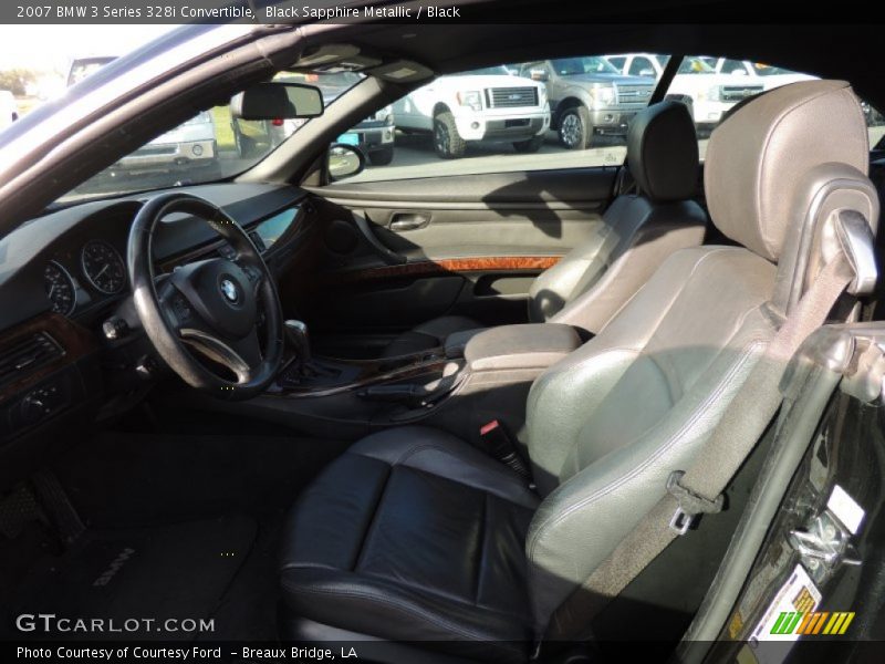 Black Sapphire Metallic / Black 2007 BMW 3 Series 328i Convertible