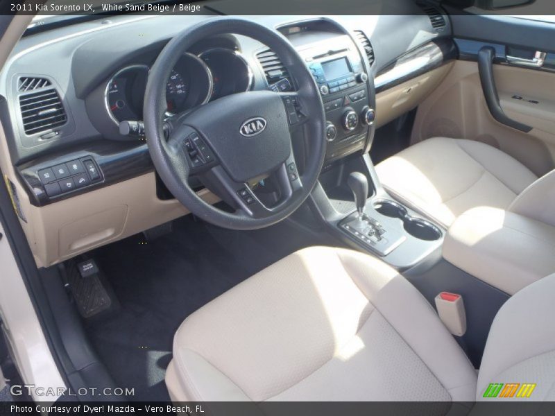 White Sand Beige / Beige 2011 Kia Sorento LX