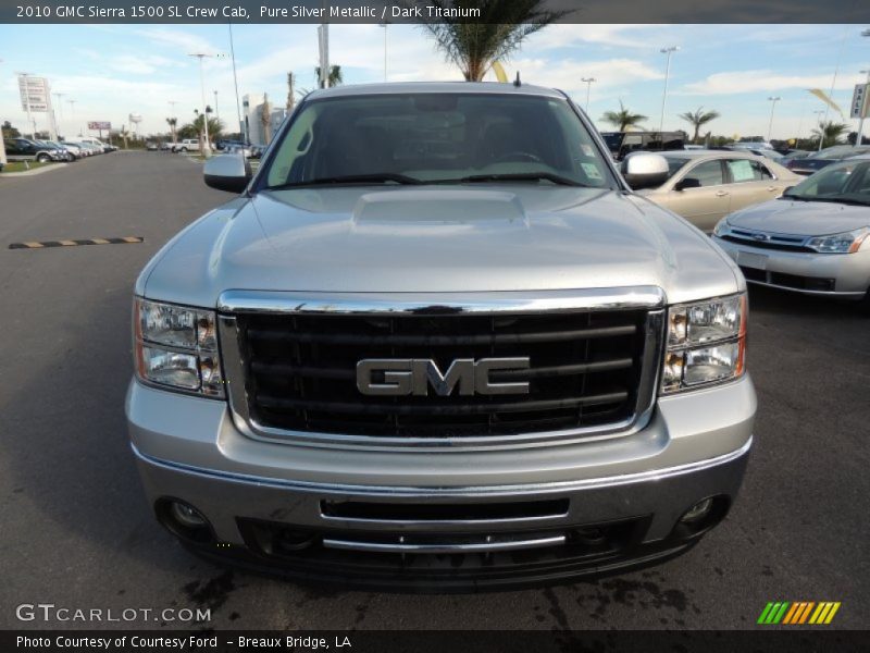 Pure Silver Metallic / Dark Titanium 2010 GMC Sierra 1500 SL Crew Cab