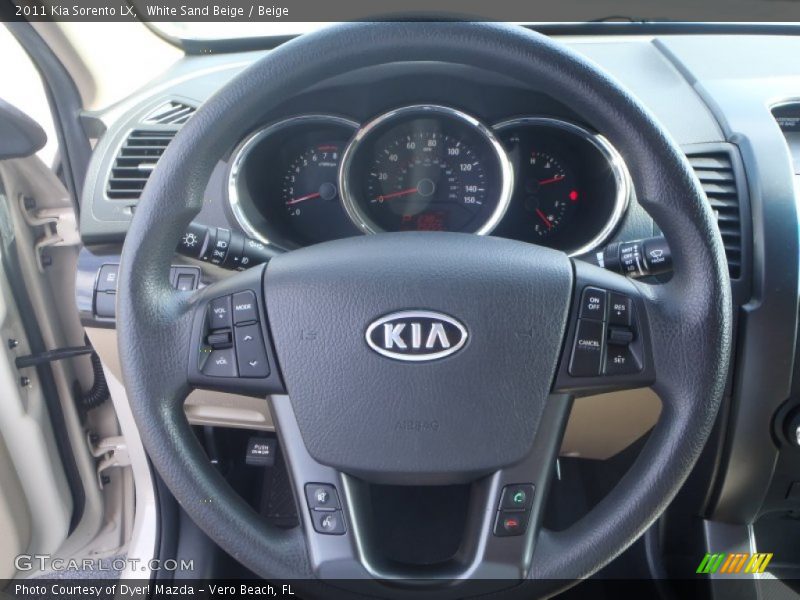 White Sand Beige / Beige 2011 Kia Sorento LX