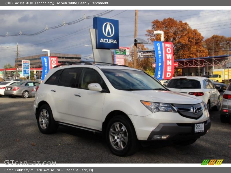 Aspen White Pearl / Parchment 2007 Acura MDX Technology