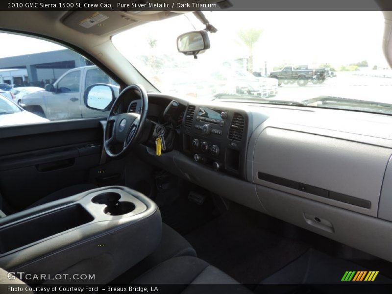 Pure Silver Metallic / Dark Titanium 2010 GMC Sierra 1500 SL Crew Cab