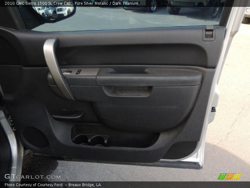 Pure Silver Metallic / Dark Titanium 2010 GMC Sierra 1500 SL Crew Cab