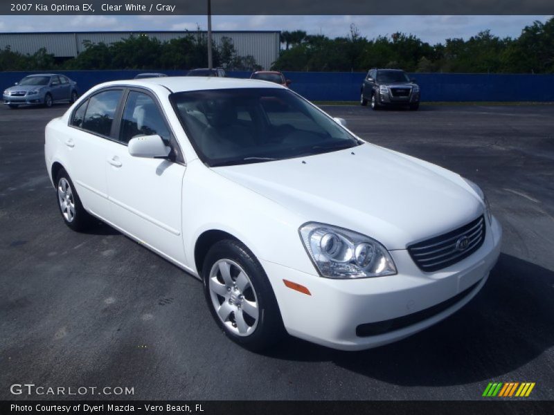Clear White / Gray 2007 Kia Optima EX