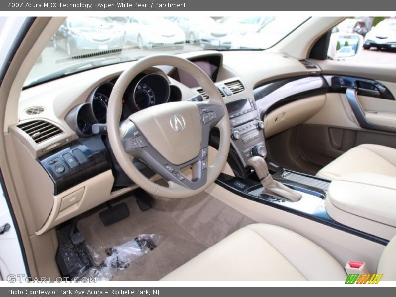 Aspen White Pearl / Parchment 2007 Acura MDX Technology
