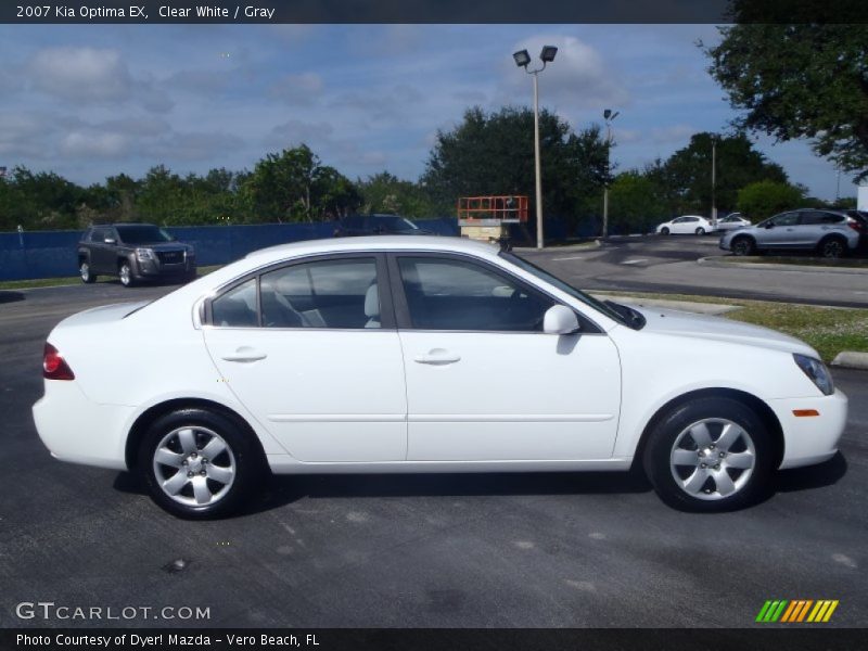 Clear White / Gray 2007 Kia Optima EX