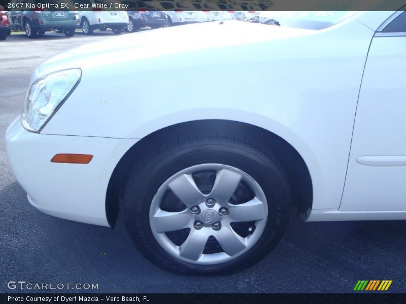 Clear White / Gray 2007 Kia Optima EX