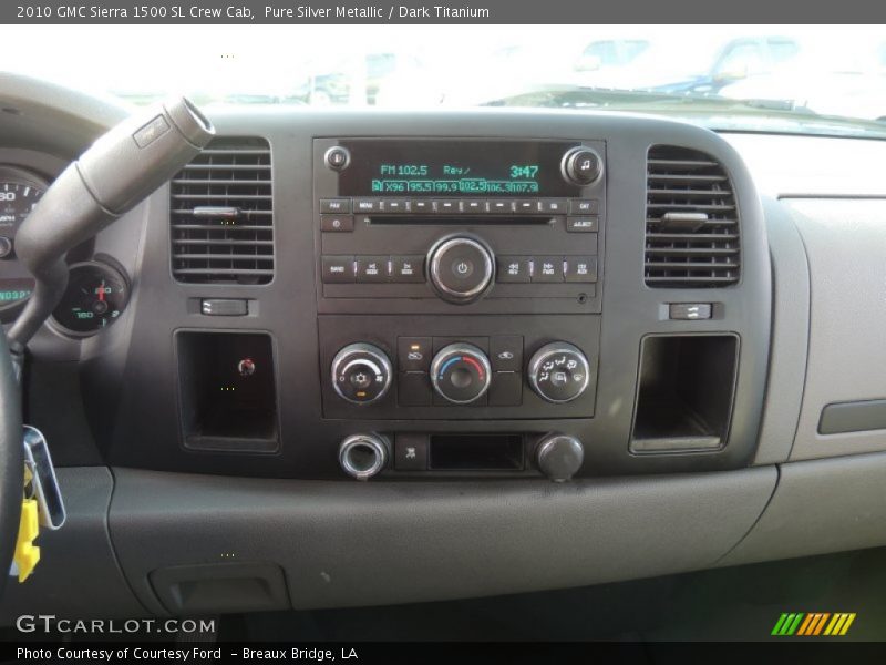 Pure Silver Metallic / Dark Titanium 2010 GMC Sierra 1500 SL Crew Cab