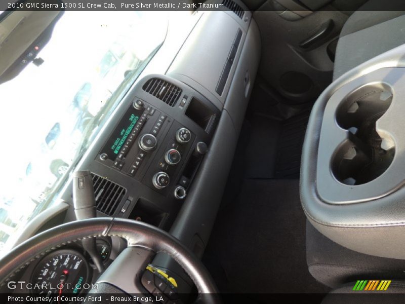 Pure Silver Metallic / Dark Titanium 2010 GMC Sierra 1500 SL Crew Cab