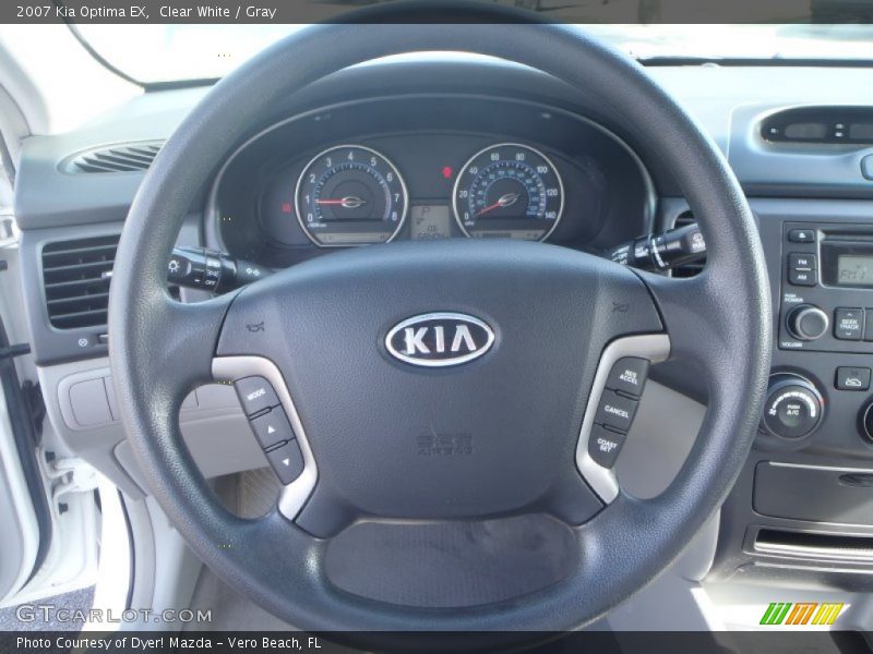 Clear White / Gray 2007 Kia Optima EX