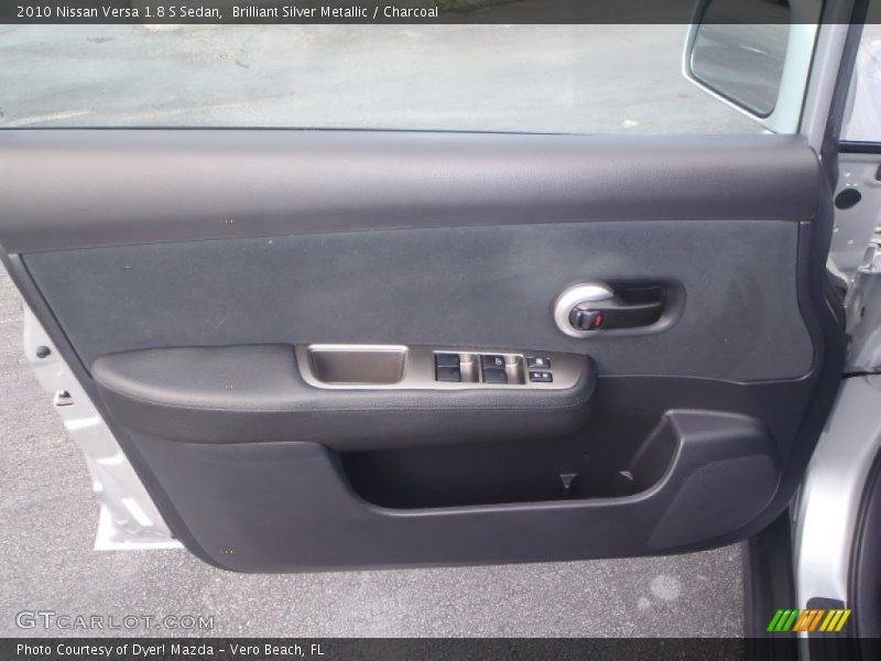 Brilliant Silver Metallic / Charcoal 2010 Nissan Versa 1.8 S Sedan