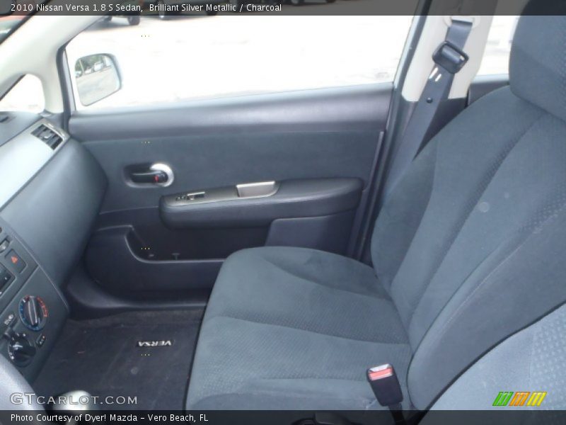 Brilliant Silver Metallic / Charcoal 2010 Nissan Versa 1.8 S Sedan